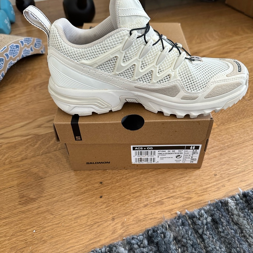 Salomon White Athletic Sneakers